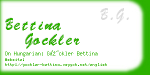 bettina gockler business card